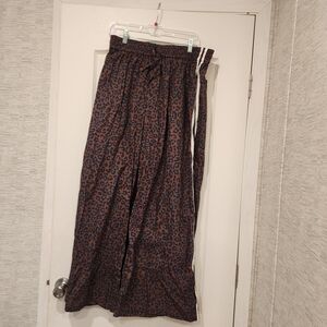 Blakeley Designs Chic Leopard Print Wide Leg Pants Size L/XL BNWOT